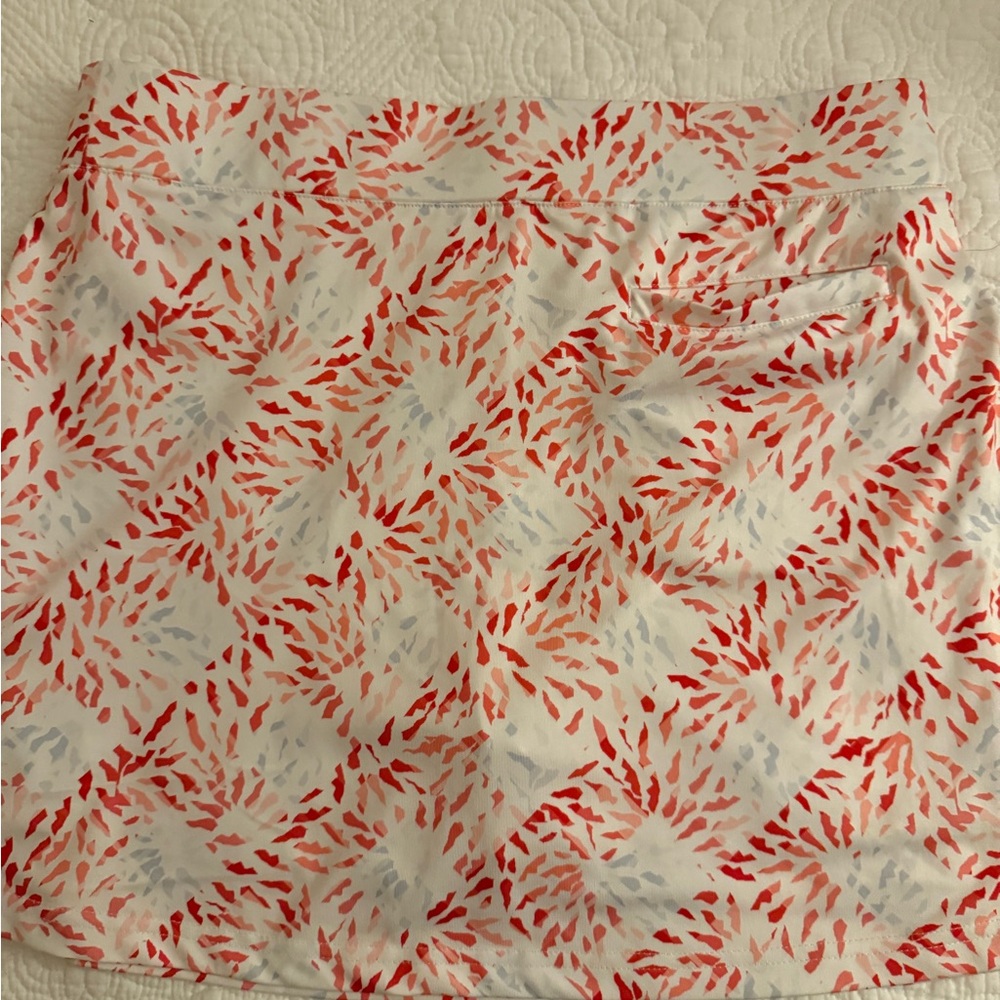 Stylish Red and White Women's Skort